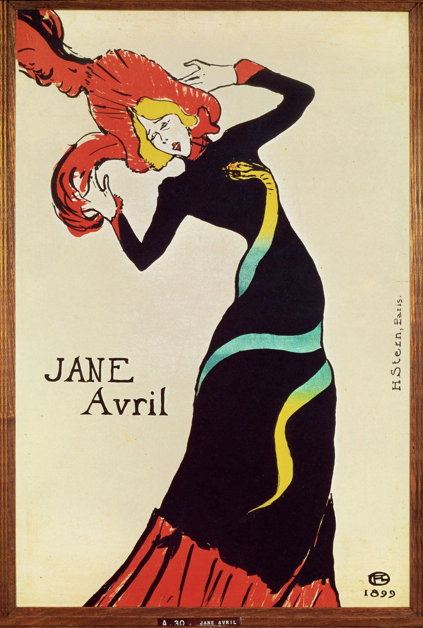 Tanssija Jane Avril. Juliste tekijältä Henri de Toulouse-Lautrec