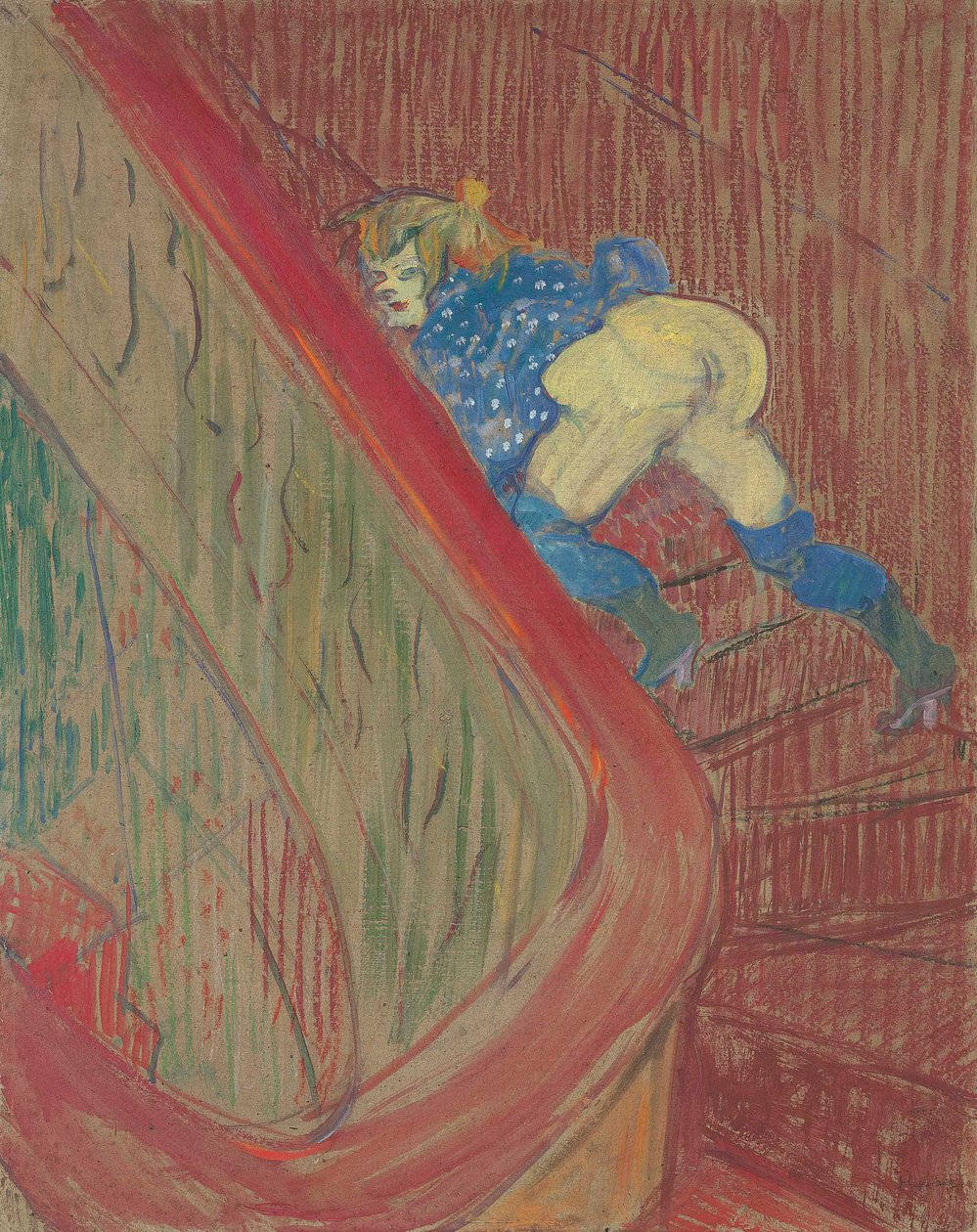 Rue des Moulinsin portaikossa... tekijältä Henri de Toulouse Lautrec