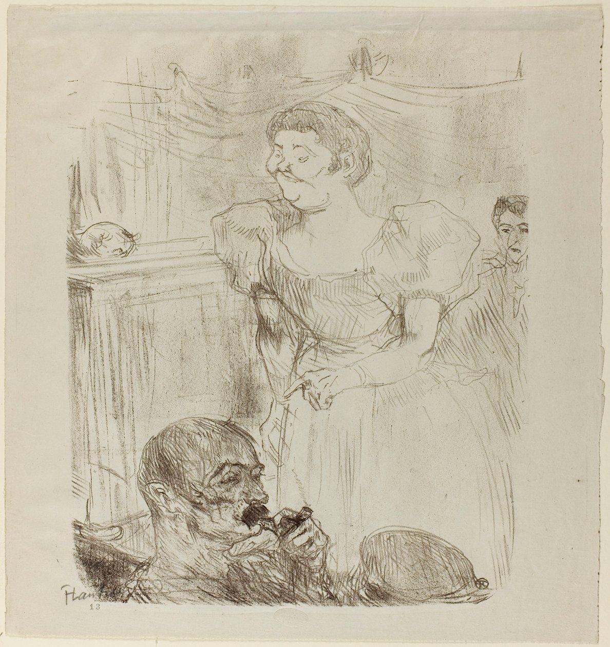 Di ti Fellow, englantilainen laulaja kahvila-konsertissa tekijältä Henri de Toulouse-Lautrec