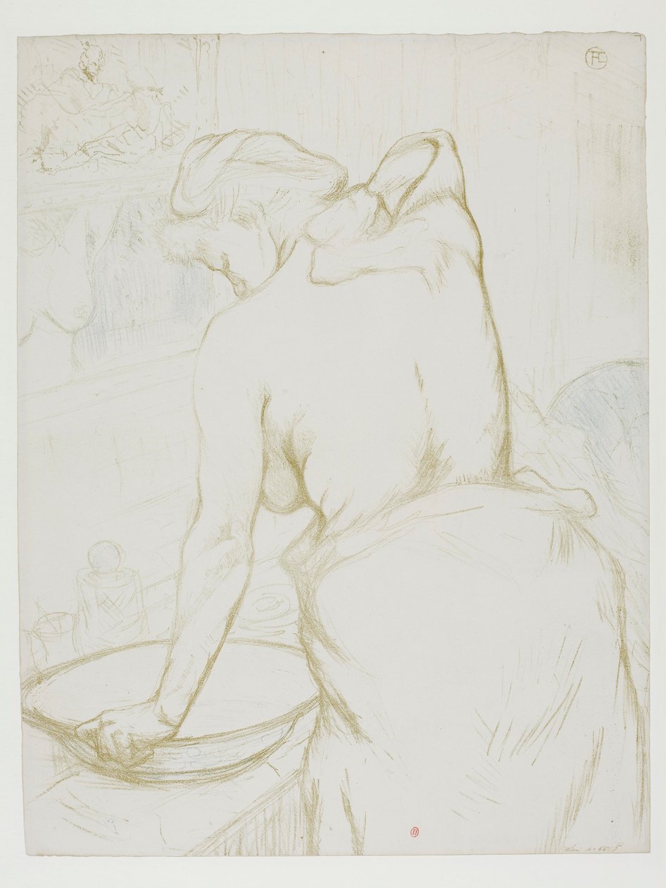 Ne: Nainen, joka peseytyy tekijältä Henri de Toulouse-Lautrec