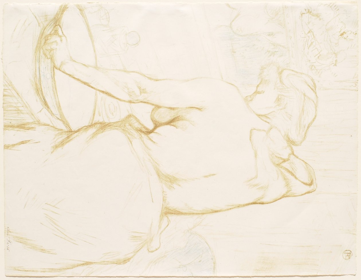 Elles: Nainen peseytymässä tekijältä Henri de Toulouse-Lautrec