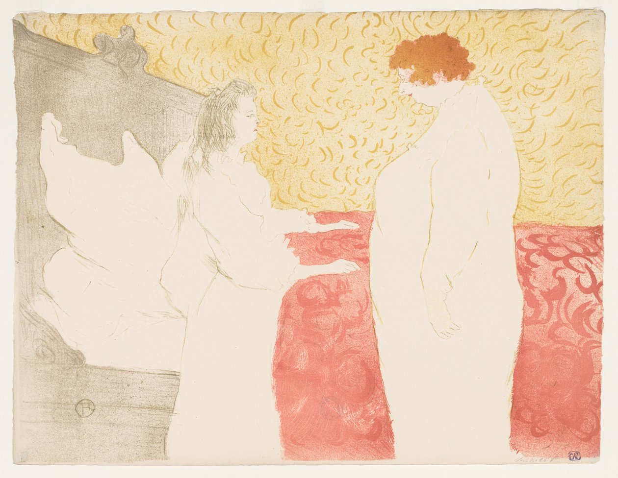 Elles: Nainen sängyssä tekijältä Henri de Toulouse-Lautrec