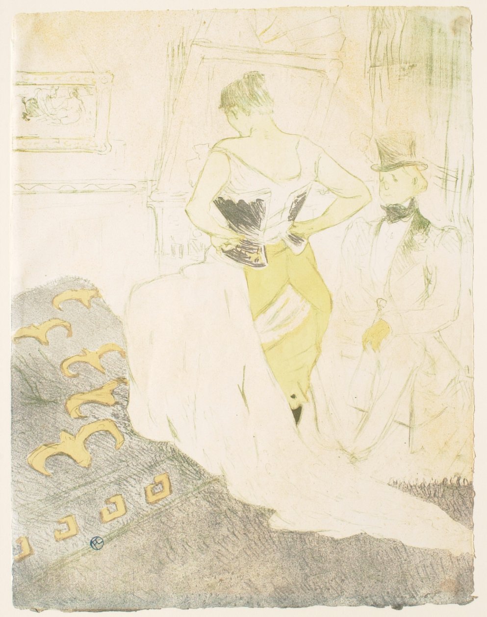 Elles: Korsettipukuinen nainen - Isketty nainen tekijältä Henri de Toulouse-Lautrec