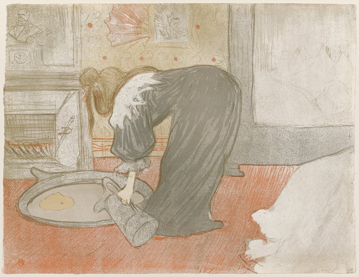 Nainen kylpyammeella tekijältä Henri de Toulouse-Lautrec