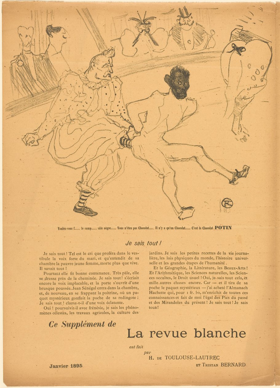 Footit und Chocolat (Footit et Chocolat) [linkes Recto] tekijältä Henri de Toulouse-Lautrec