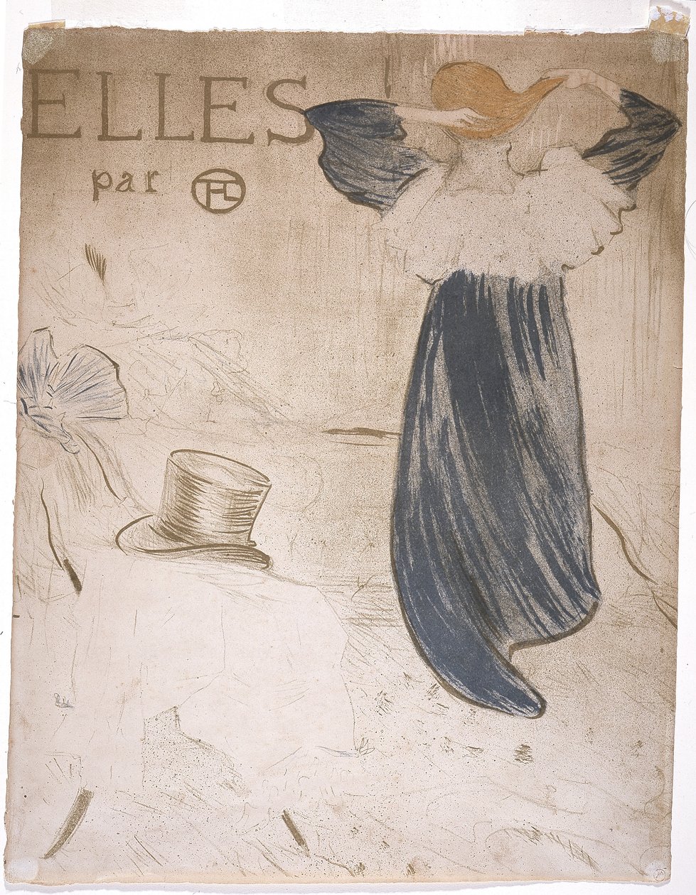 Elles-etukappale (värilitografia) tekijältä Henri de Toulouse Lautrec