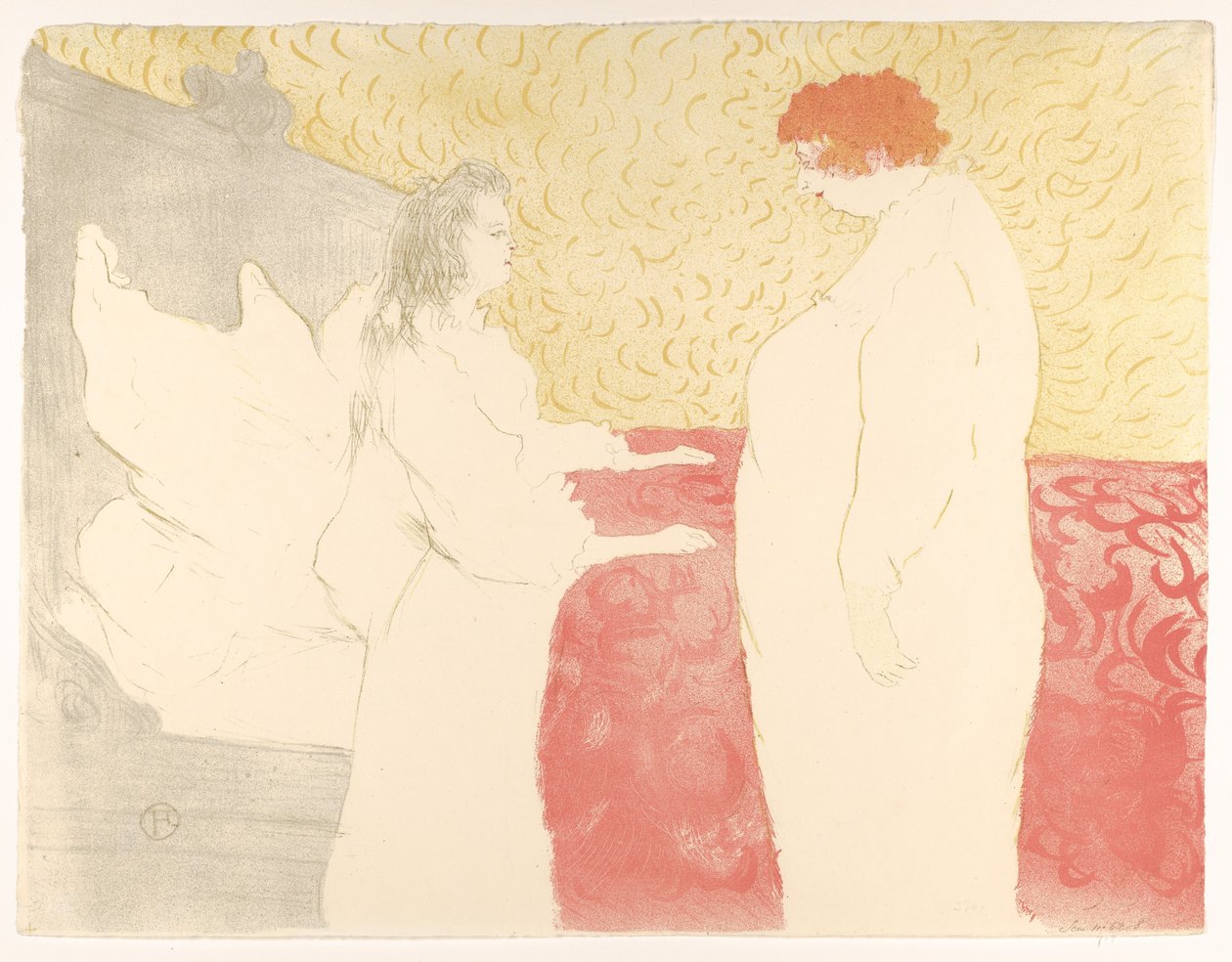 Aufstehen, aus "Elles" tekijältä Henri de Toulouse-Lautrec