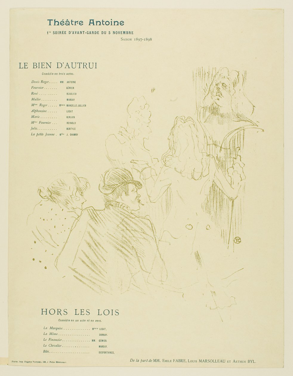 Kunnianosoitus Molièrelle tekijältä Henri de Toulouse-Lautrec