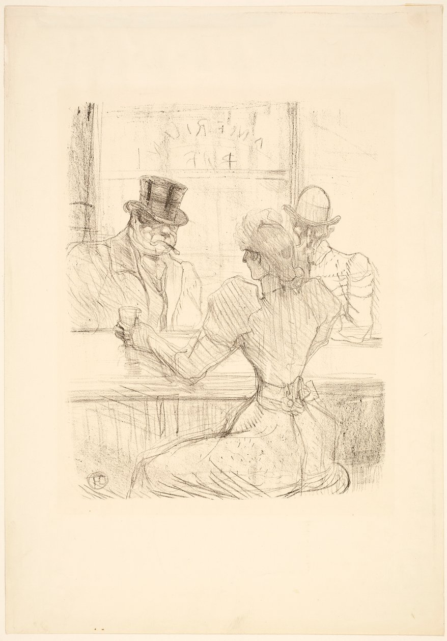 Picton Barissa (amerikkalainen baari), rue Scribe tekijältä Henri de Toulouse-Lautrec