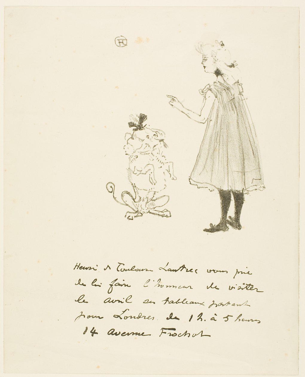 Kutsu näyttelyyn tekijältä Henri de Toulouse-Lautrec