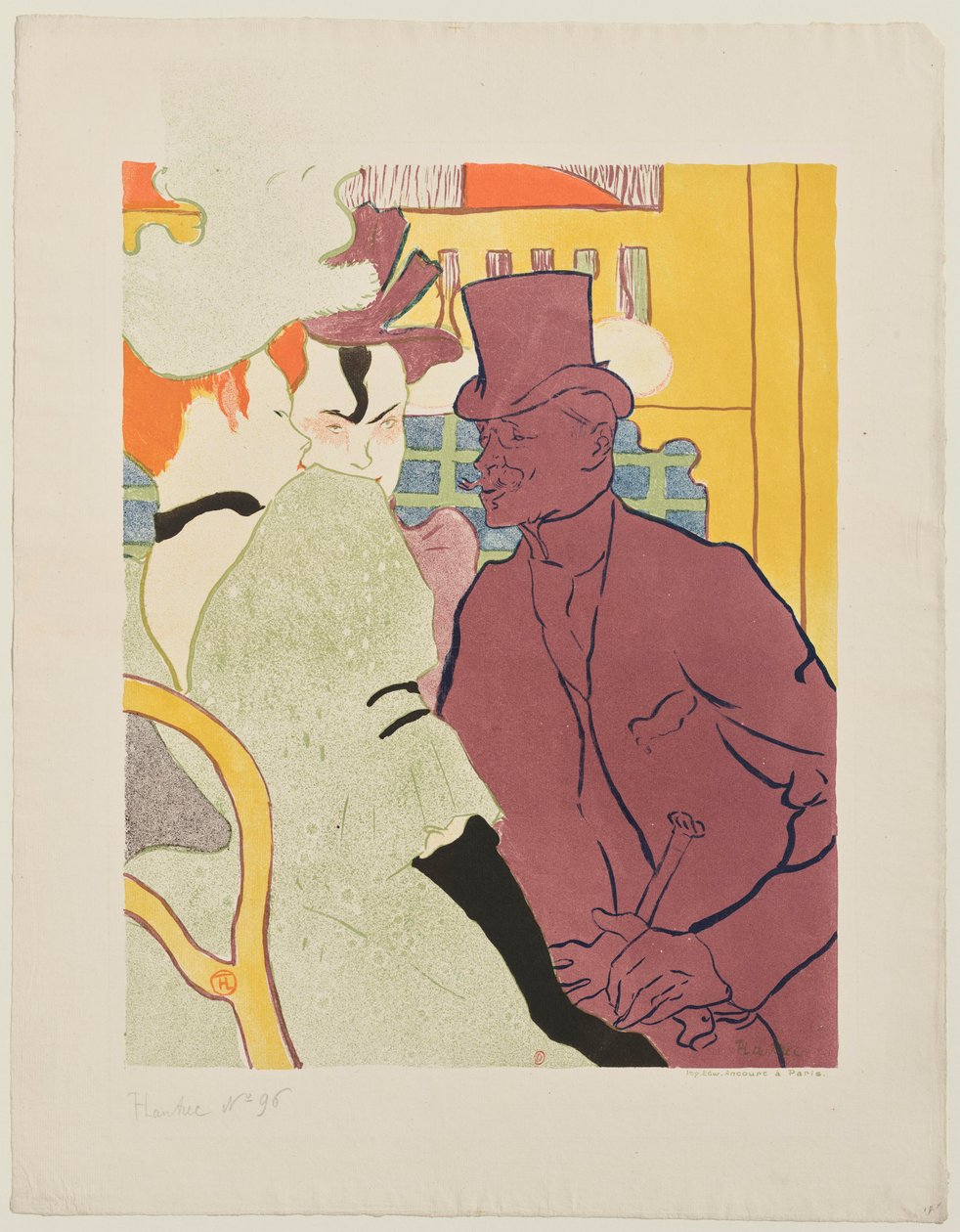 Englantilainen Warener Moulin Rougessa tekijältä Henri de Toulouse-Lautrec
