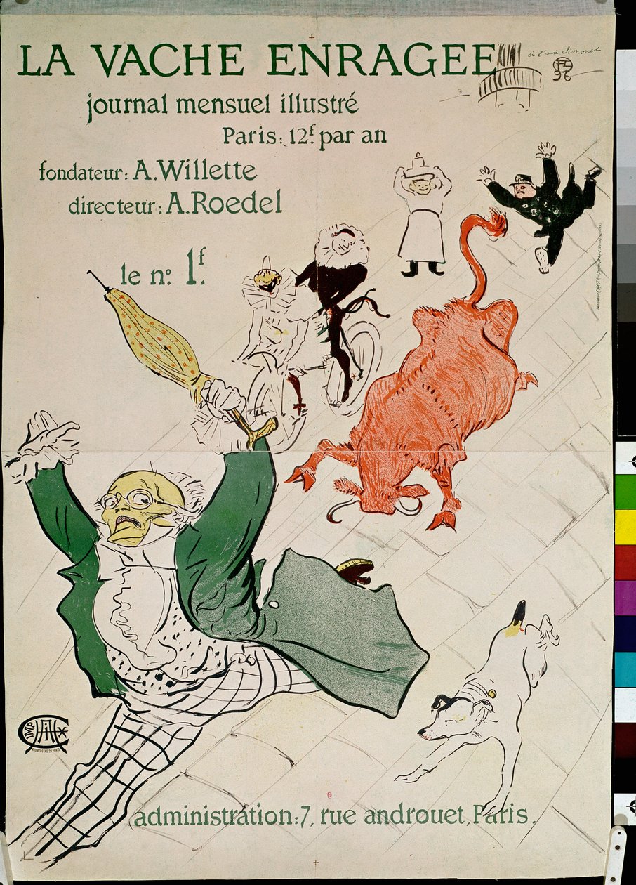 La vache enrage (Raivostunut lehmä), Journal mensuel illustre tekijältä Henri de Toulouse Lautrec