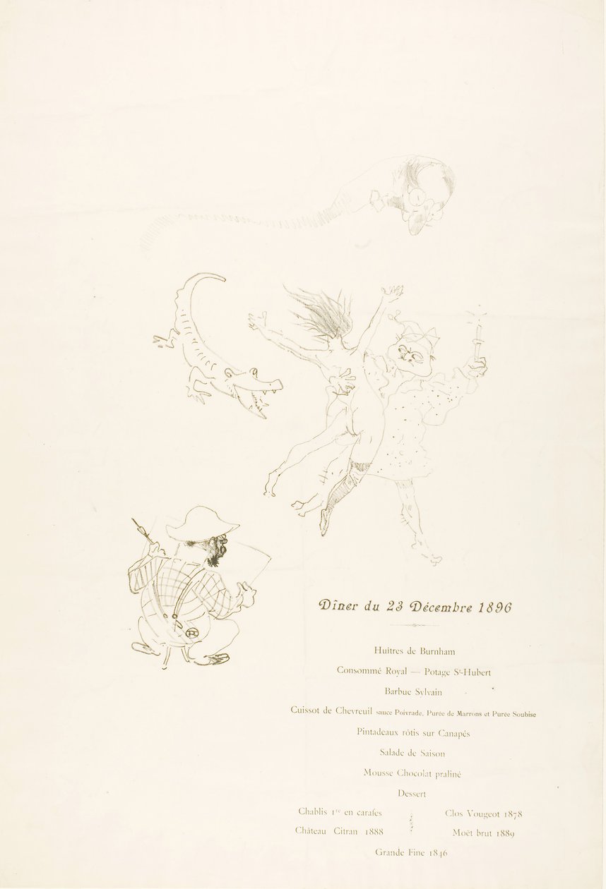 Krokotiili, Menu tekijältä Henri de Toulouse-Lautrec