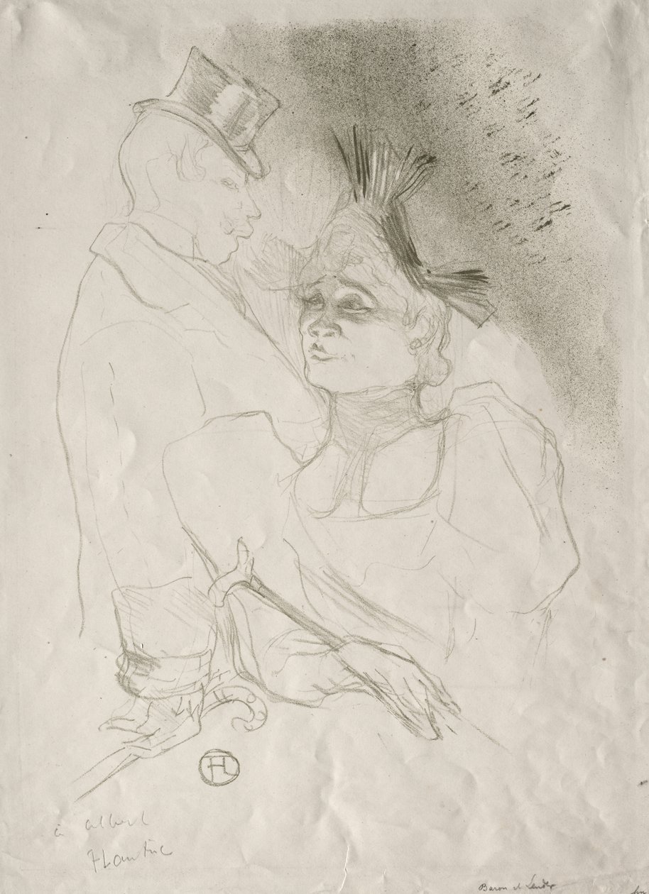 Lainaaja ja Paroni tekijältä Henri de Toulouse-Lautrec