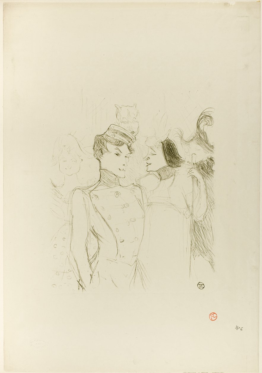 Lender ja Lavallière Revuessa Variétésissa tekijältä Henri de Toulouse-Lautrec