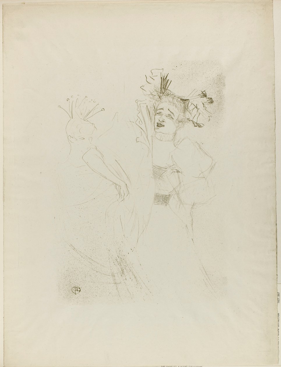 Lainaaja Chilpéricissä, koko kasvot tekijältä Henri de Toulouse-Lautrec
