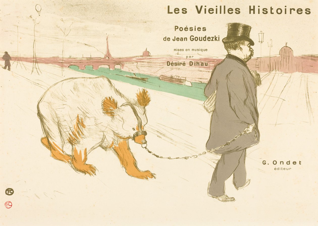 Les Vieilles Histoires (kansi/frontispiisi) tekijältä Henri de Toulouse-Lautrec