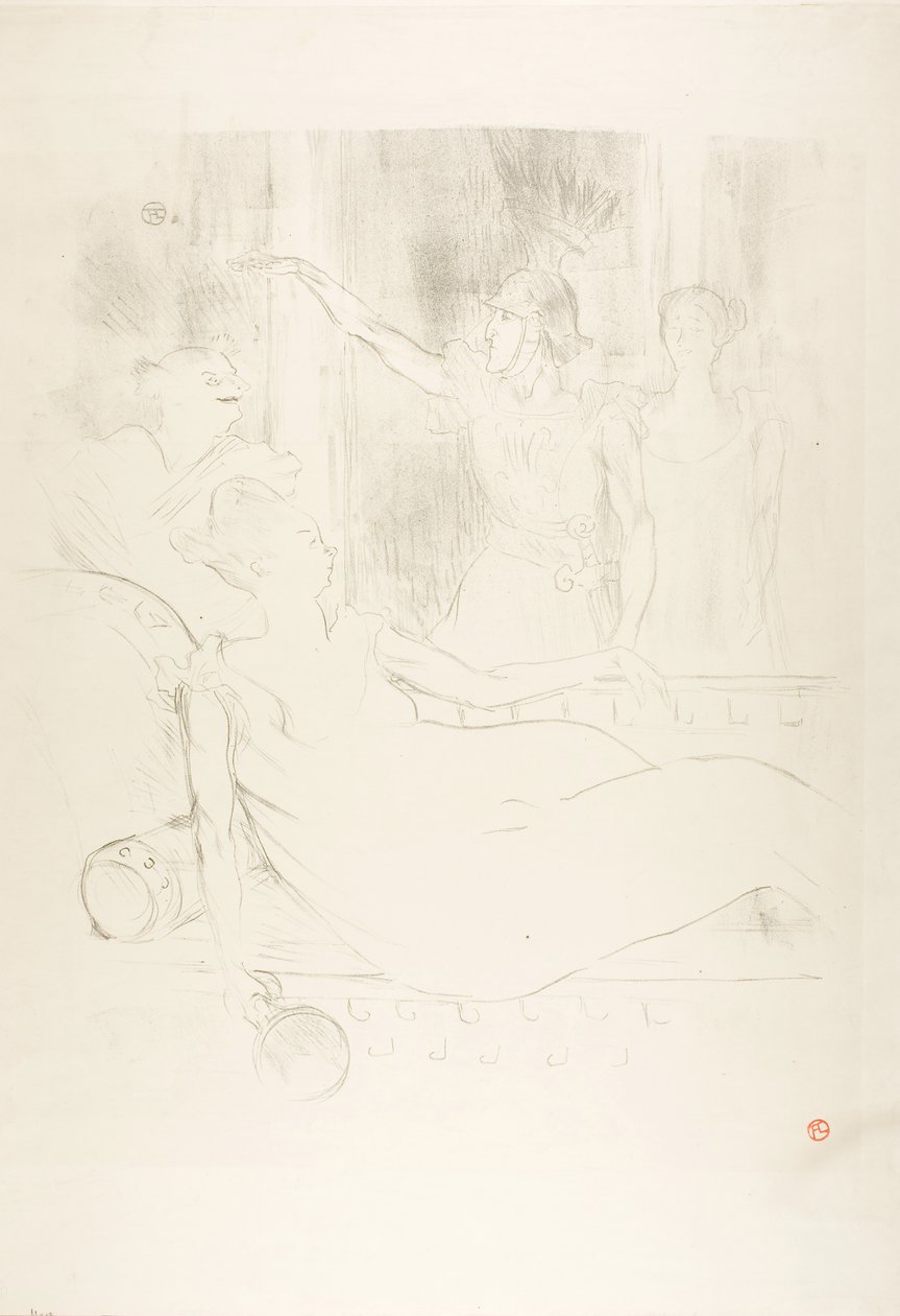 Madame Simon-Girard, Brewer ja Guy La belle Hélènessa tekijältä Henri de Toulouse-Lautrec