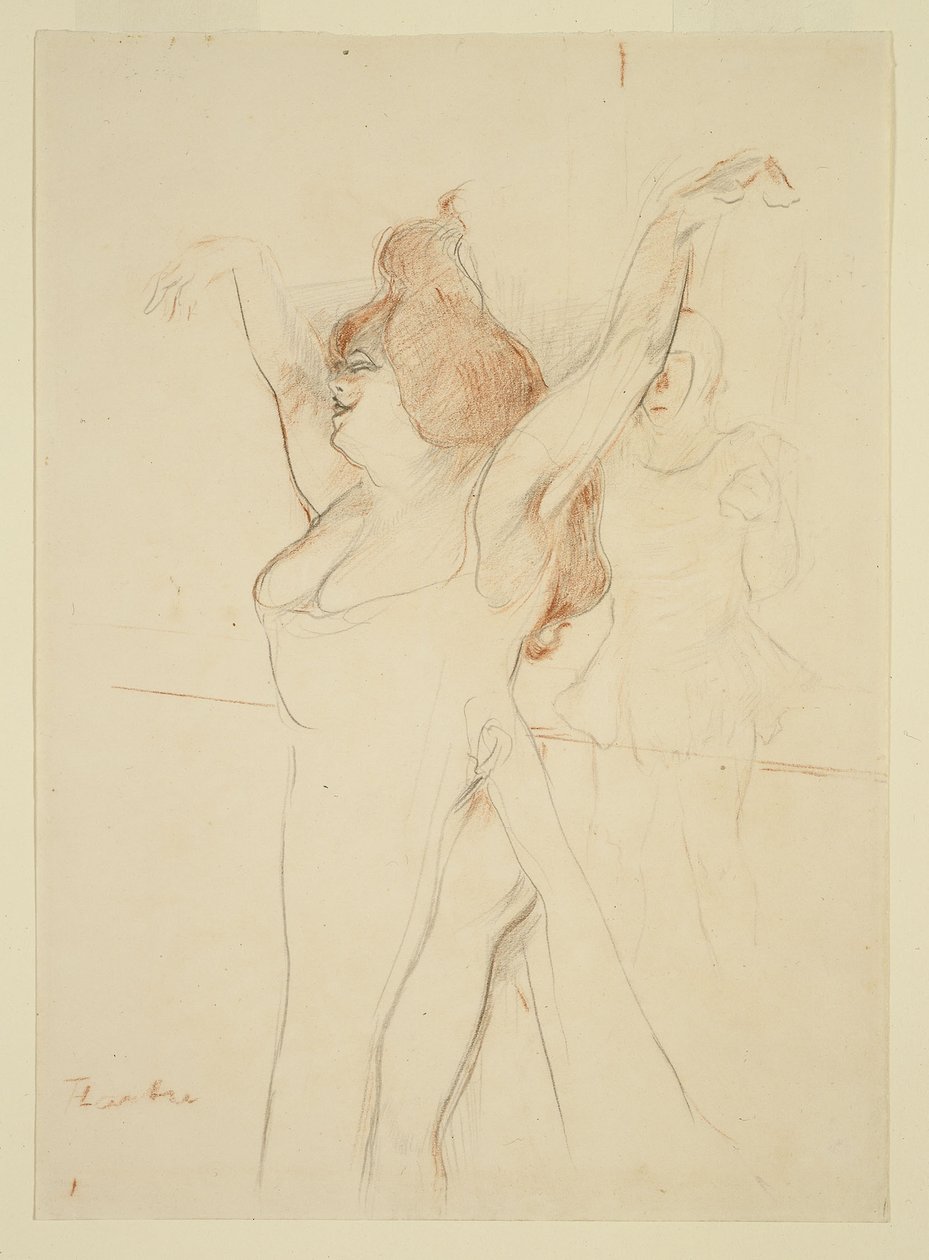 Mademoiselle Cocyle Troijan Helenana elokuvassa La Belle Helene (La Belle Helene). tekijältä Henri de Toulouse Lautrec