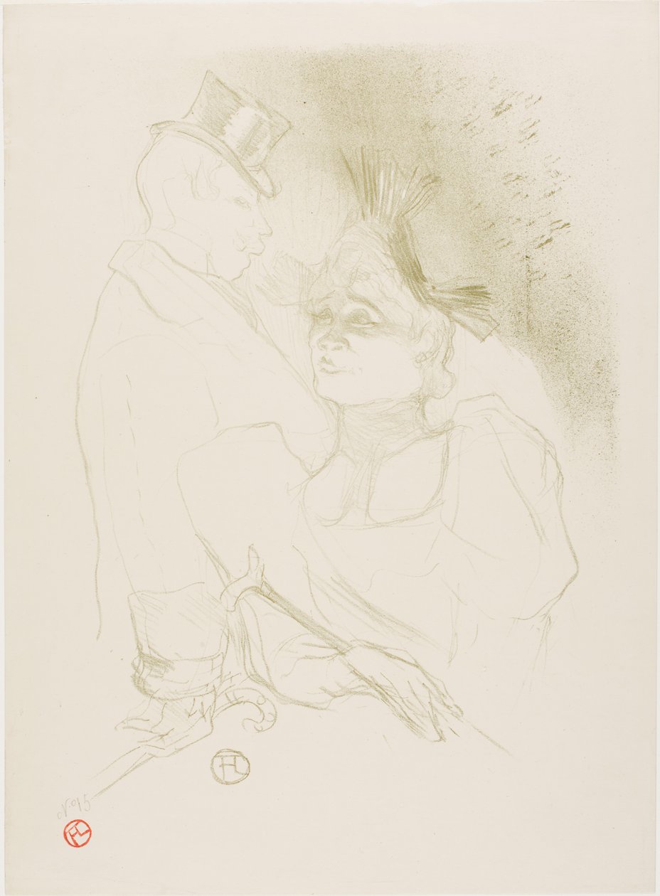 Mademoiselle Lender ja Baron tekijältä Henri de Toulouse-Lautrec