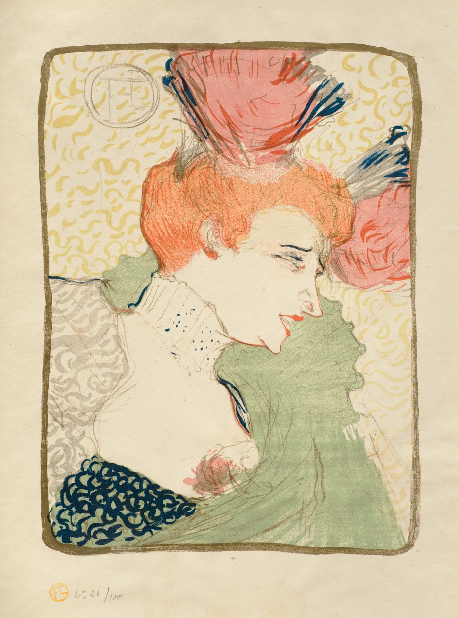 Mademoiselle Marcelle Lender, rintakuva tekijältä Henri de Toulouse-Lautrec