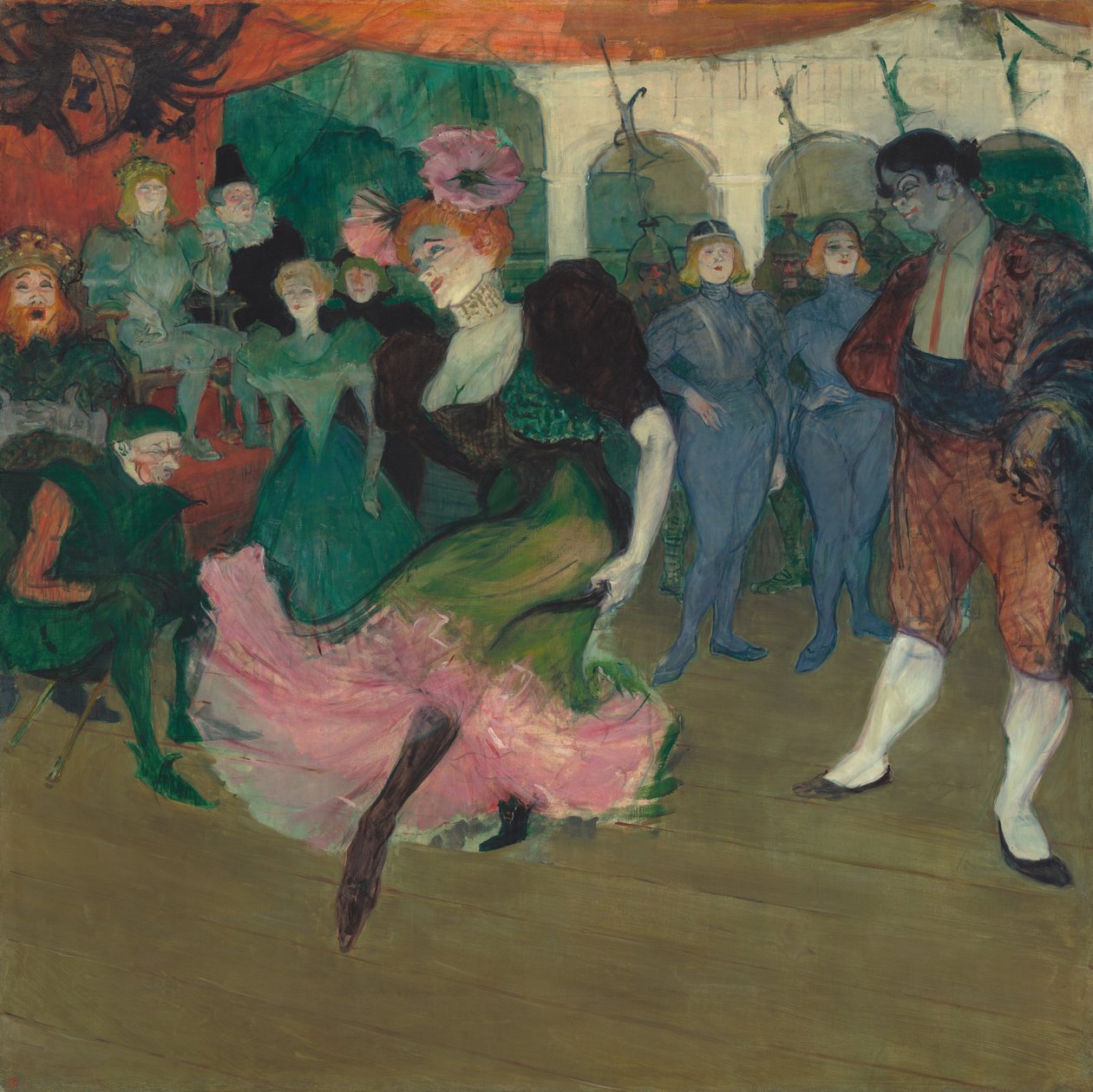 Marcelle Lender tanssii Boleroa elokuvassa "Chilpéric" tekijältä Henri de Toulouse-Lautrec