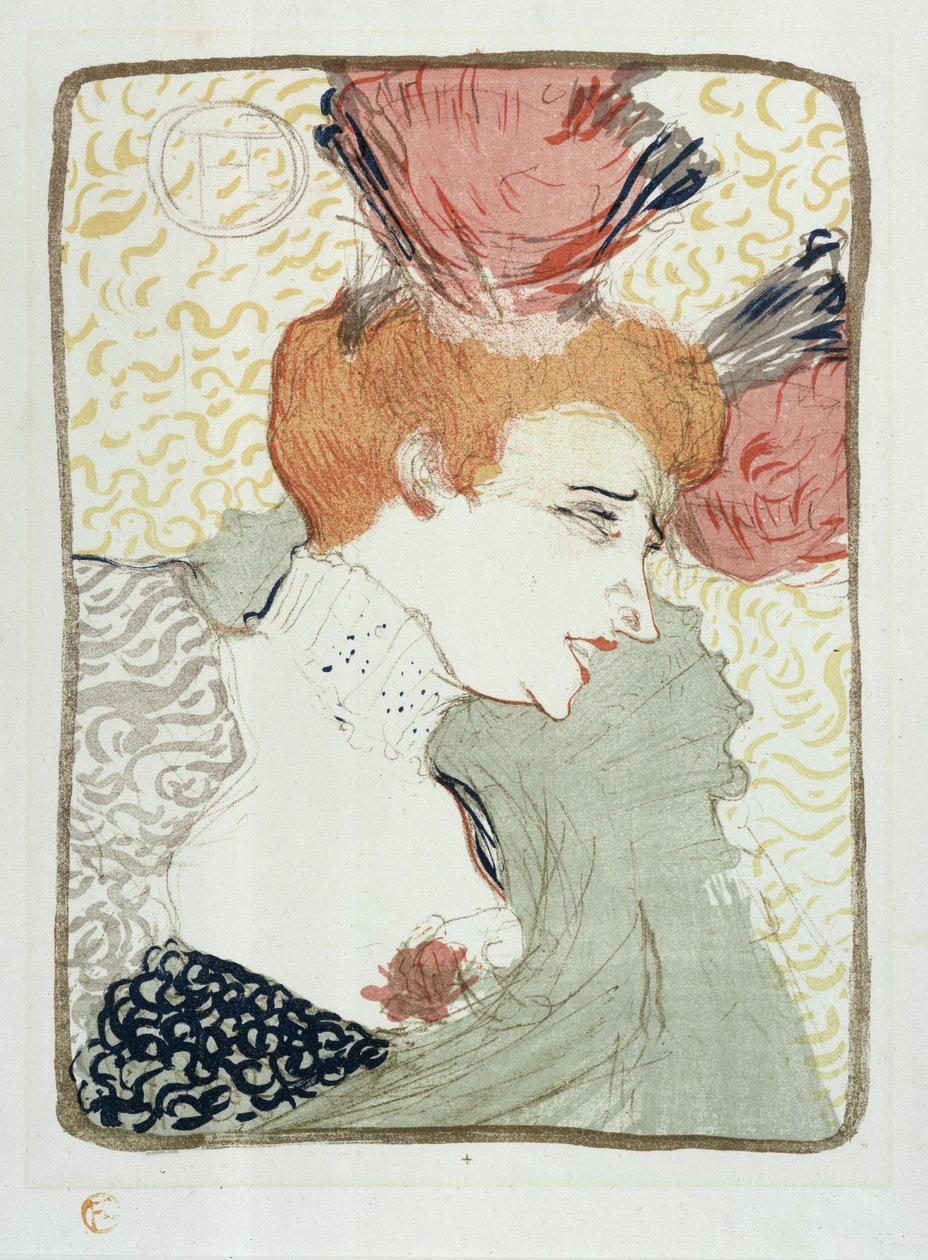 Marcelle Lenderin rintakuva tekijältä Henri de Toulouse-Lautrec