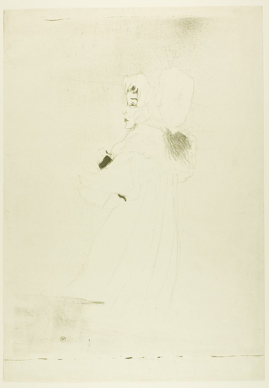 Miss May Belfort (iso lautanen) tekijältä Henri de Toulouse-Lautrec