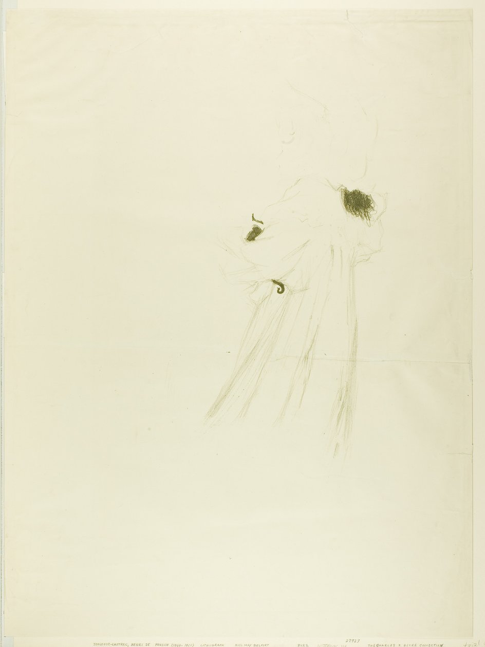Miss May Belfort (iso lautanen) tekijältä Henri de Toulouse-Lautrec