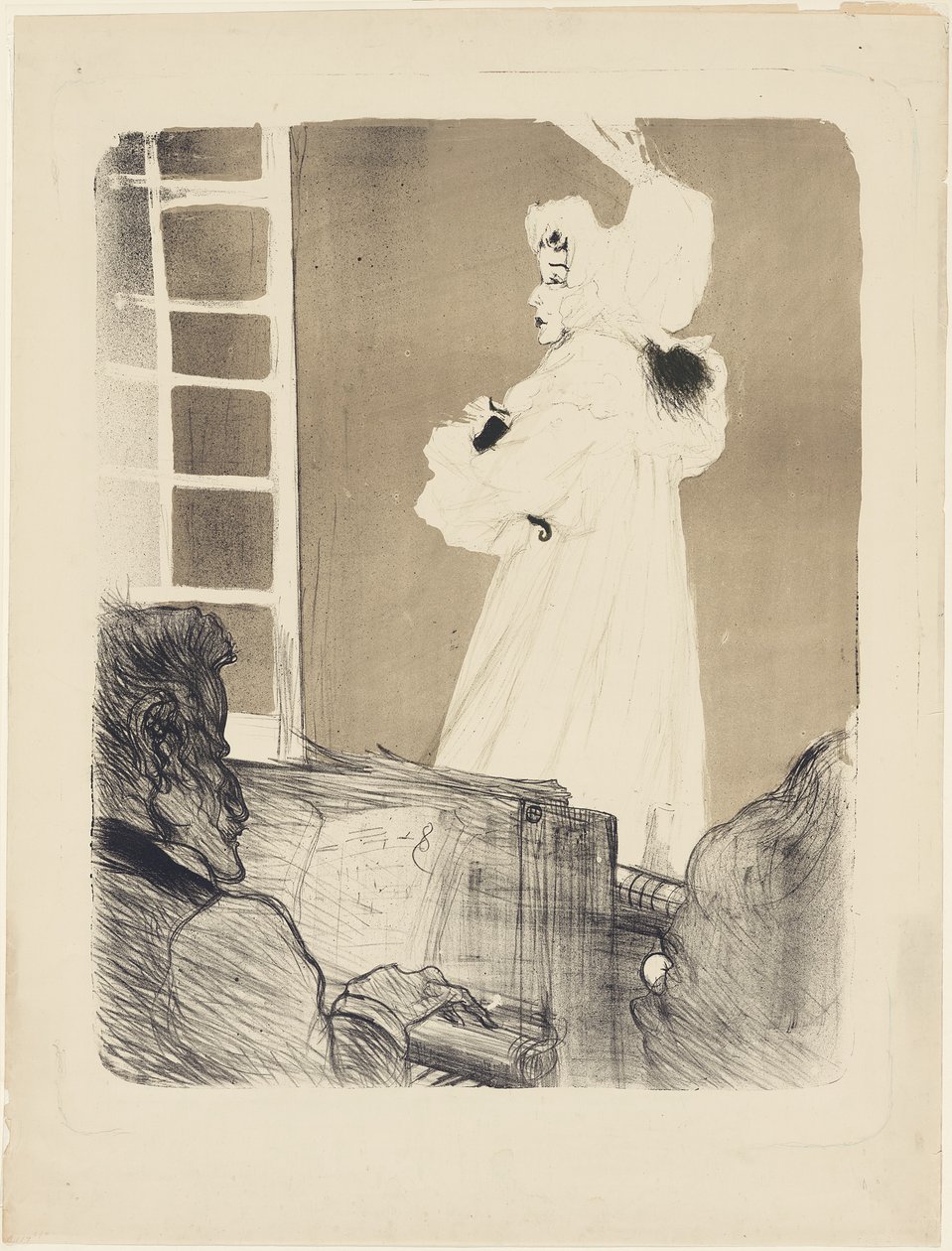 Miss May Belfort (iso lautanen) tekijältä Henri de Toulouse-Lautrec