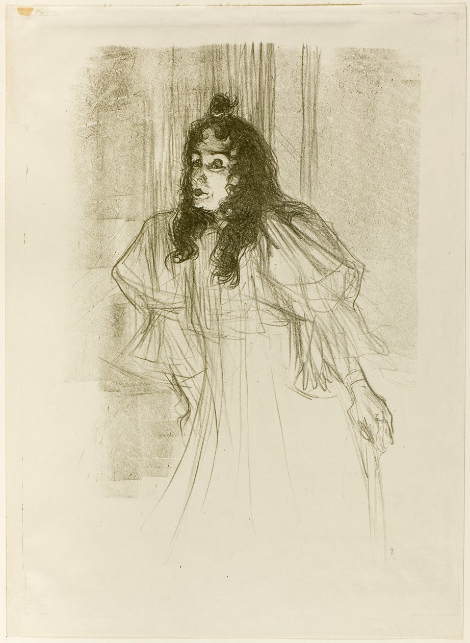 Miss May Belfort pitkät hiukset tekijältä Henri de Toulouse-Lautrec