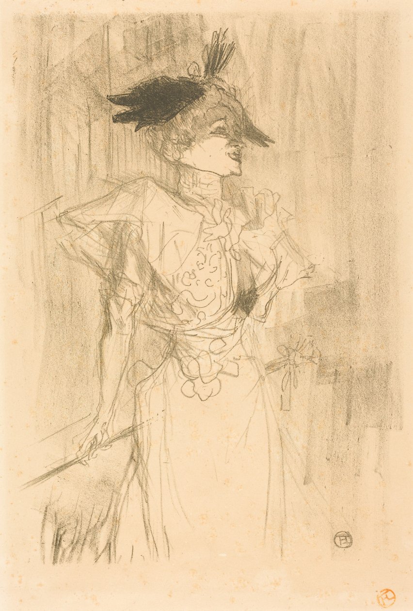 Neiti Marcelle Lender, seisomassa (Neiti Marcelle Lender, debout) tekijältä Henri de Toulouse-Lautrec