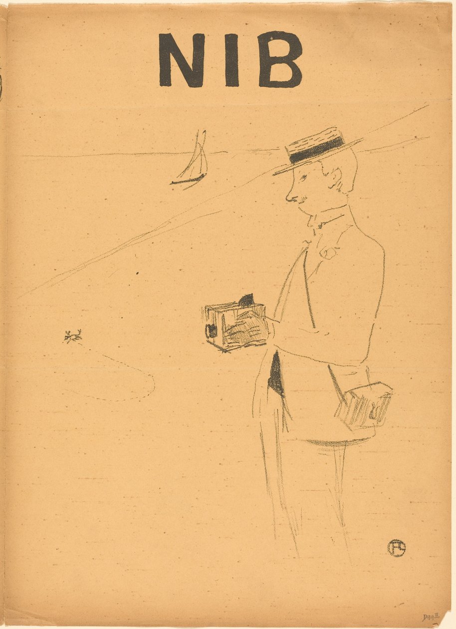 Nib oder der Amateurfotograf (Nib ou le photographe-amateur) [rechte Vorderseite] tekijältä Henri de Toulouse-Lautrec