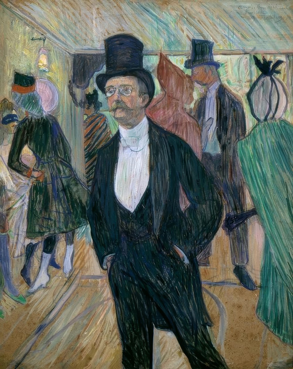 Henri Fourcaden muotokuva (Monsieur Henri Fourcade au bal tekijältä Henri de Toulouse Lautrec