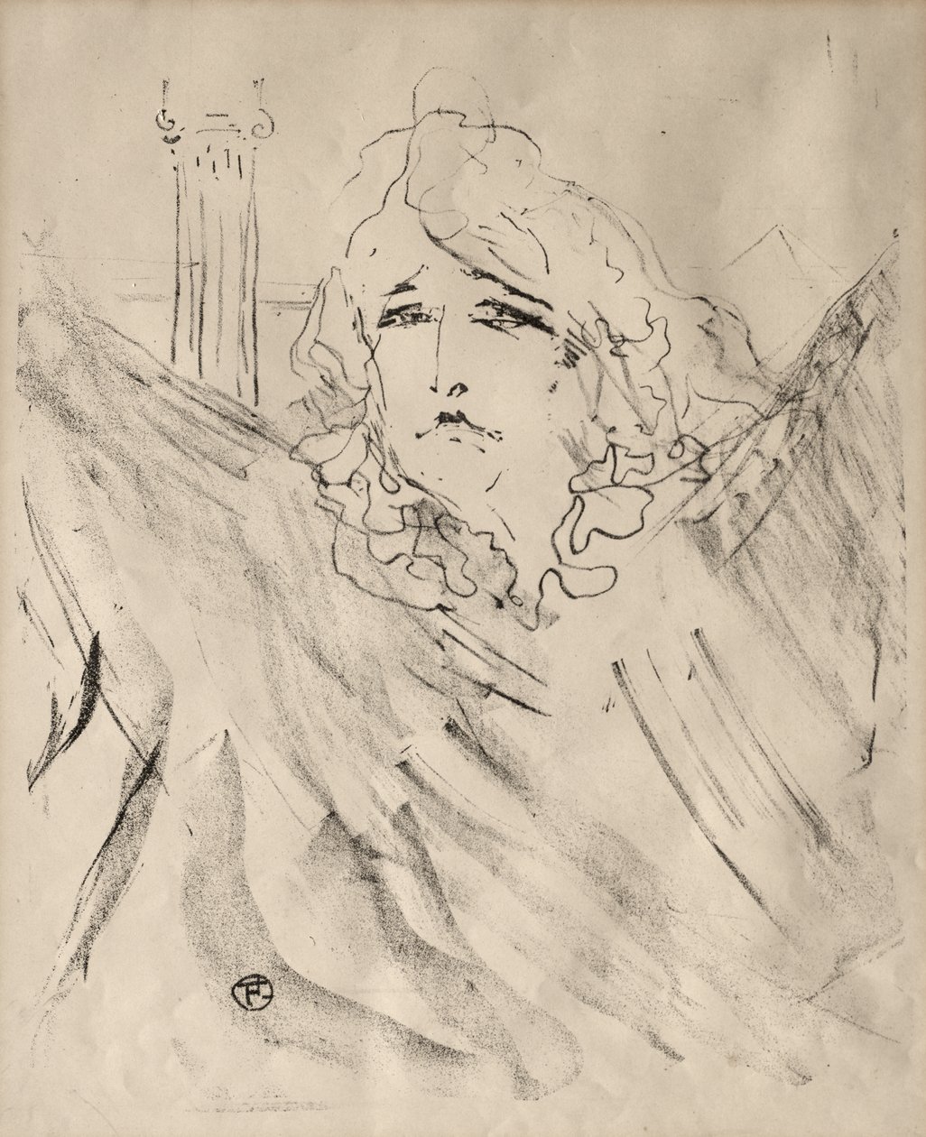 Näyttelijöiden ja näyttelijöiden muotokuvia: Kolmetoista litografiaa: Sarah Bernhardt tekijältä Henri de Toulouse-Lautrec