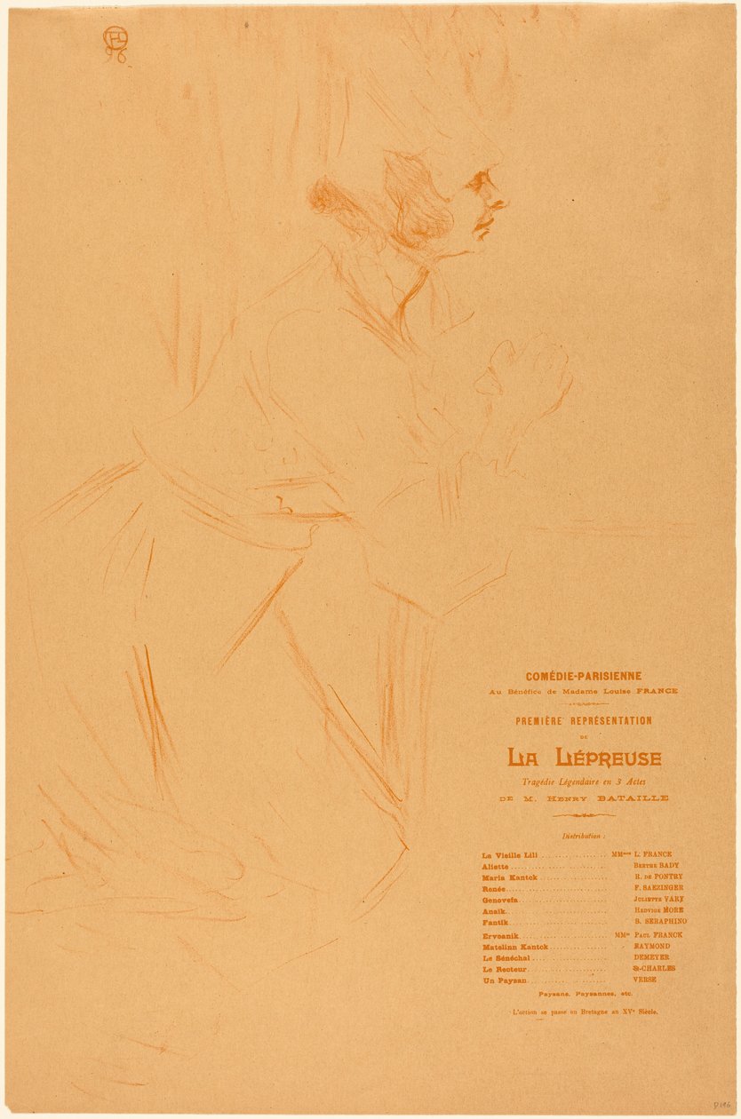 Programm für "La lepreuse" tekijältä Henri de Toulouse-Lautrec