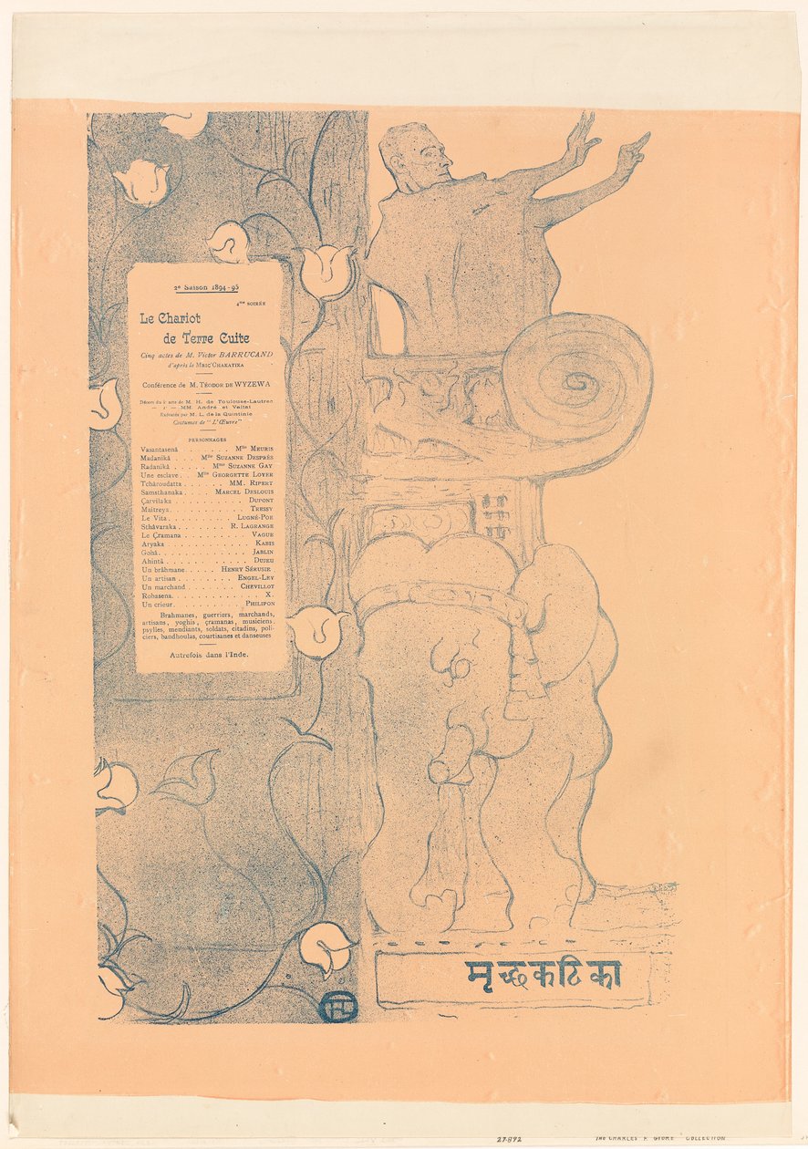 Ohjelma "Pikku savikärry" tekijältä Henri de Toulouse-Lautrec