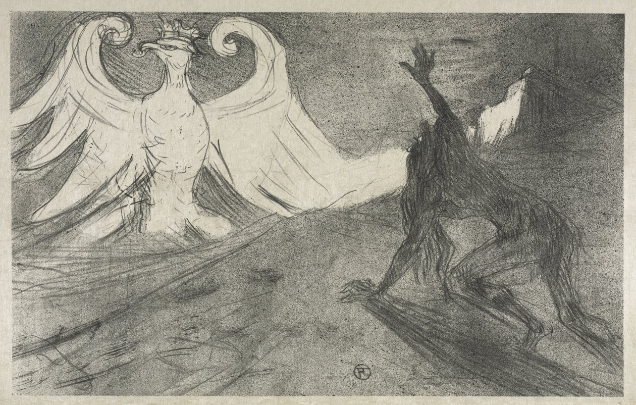 Frontispiecen projekti: Au pied du Sinaï tekijältä Henri de Toulouse-Lautrec