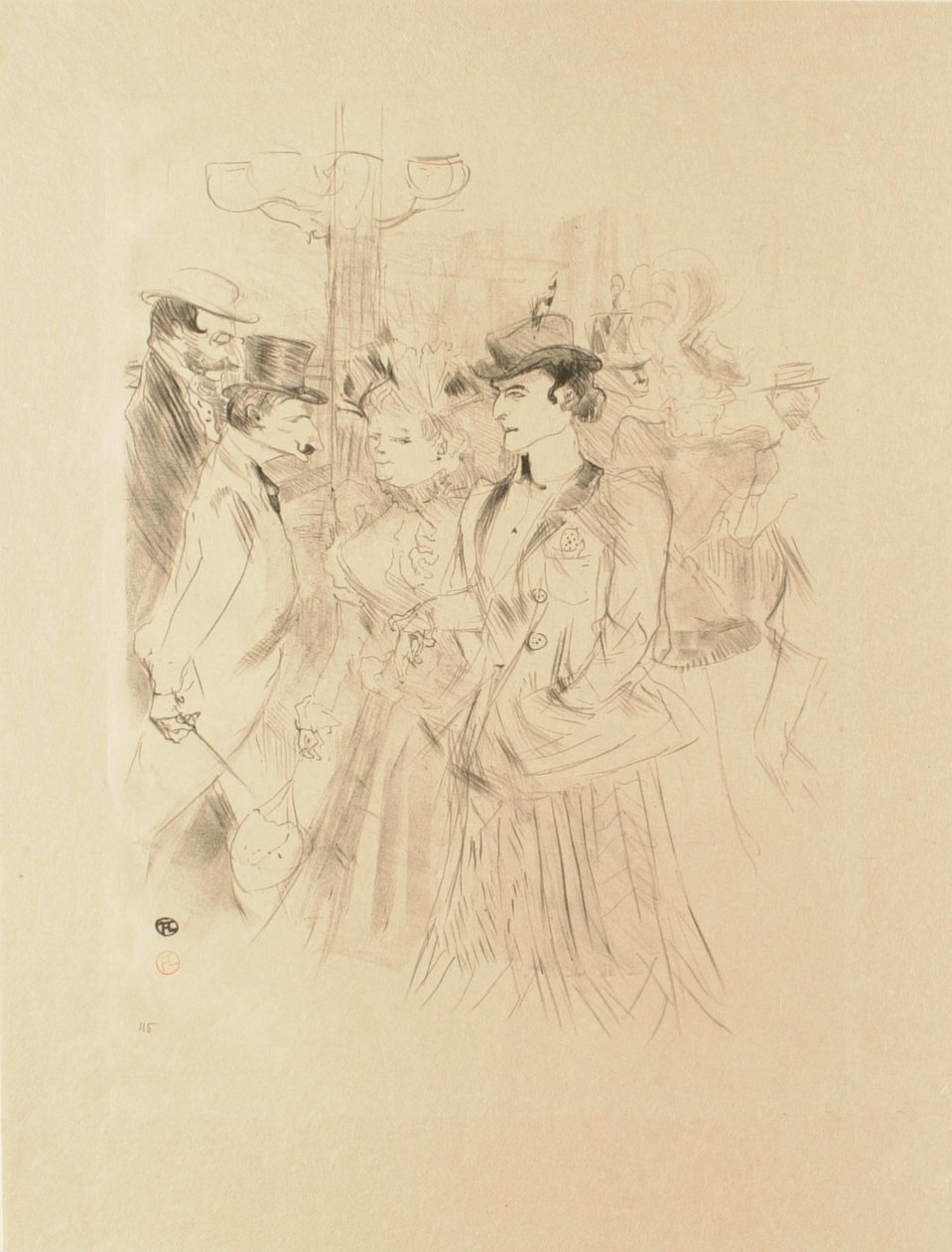 Kävelyretki (kävelykäytävä) tekijältä Henri de Toulouse-Lautrec