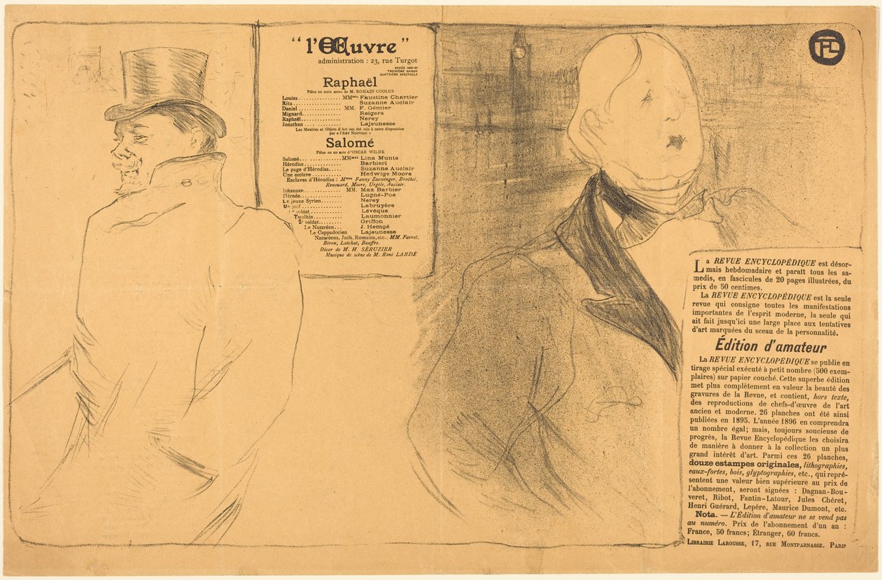 Raphael; Salome tekijältä Henri de Toulouse-Lautrec