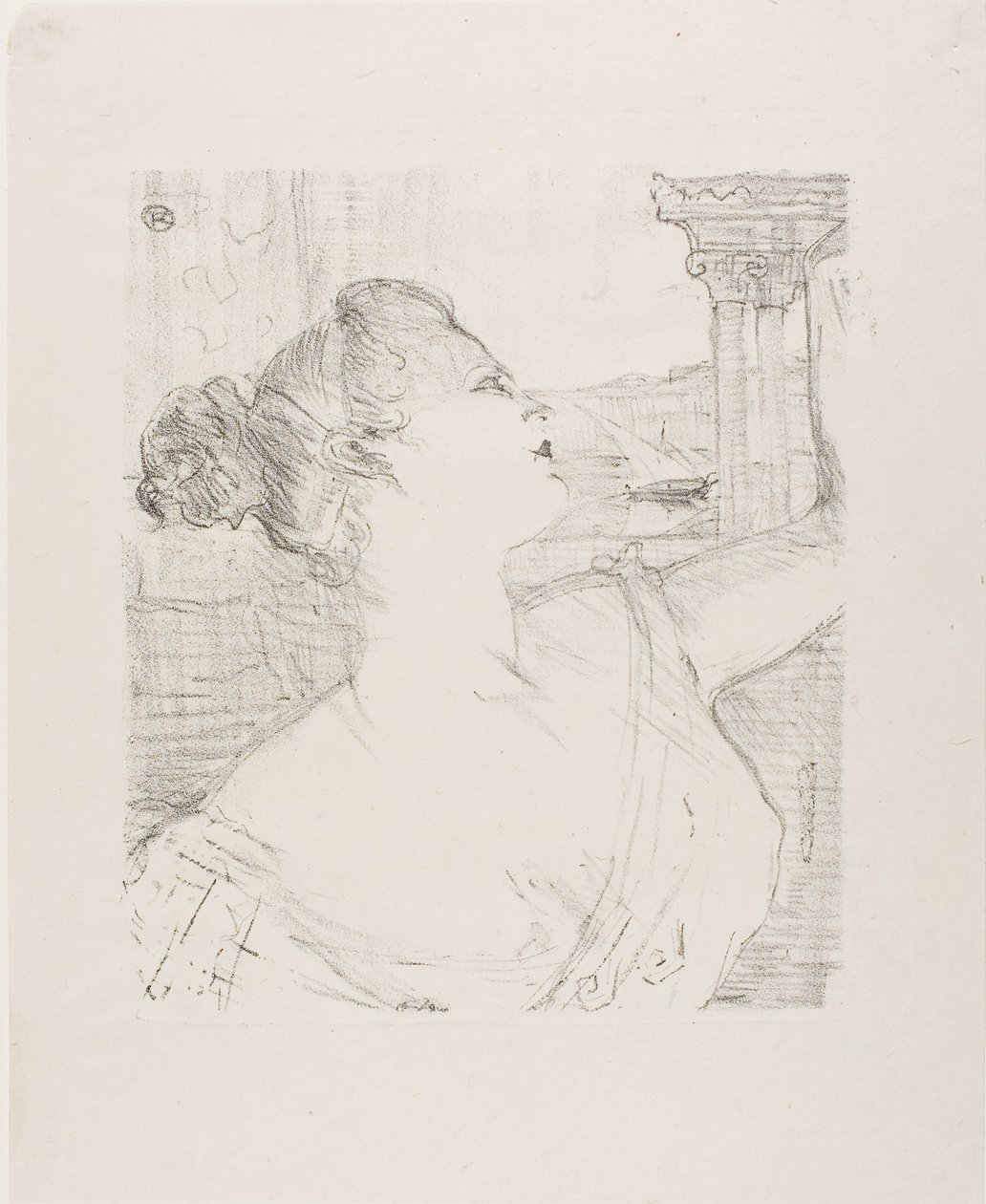 Sybil Sanderson, alkaen Treize Lithographies tekijältä Henri de Toulouse-Lautrec