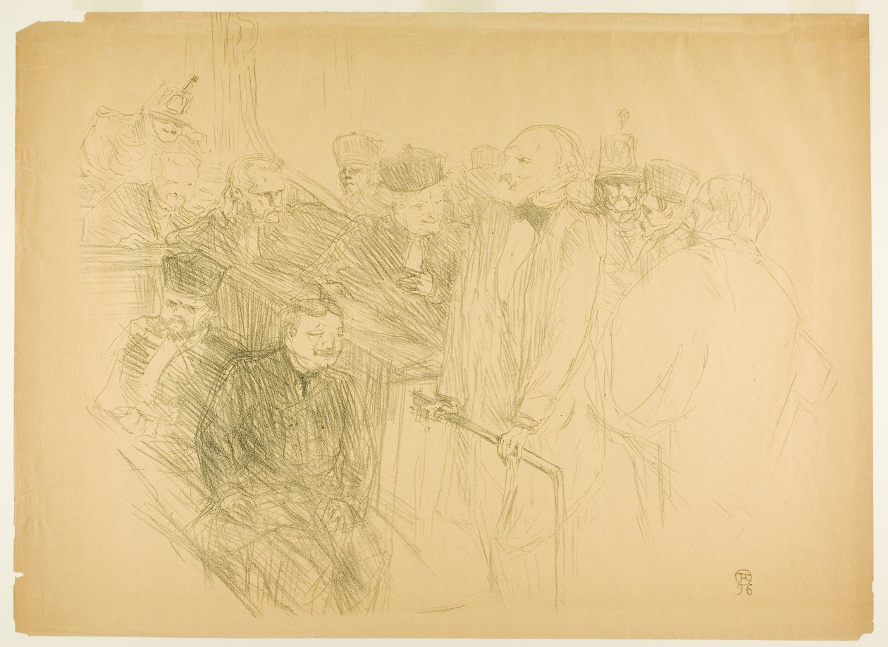 Artonin oikeudenkäynti, Ribot antaa todisteita (toinen levy) tekijältä Henri de Toulouse-Lautrec