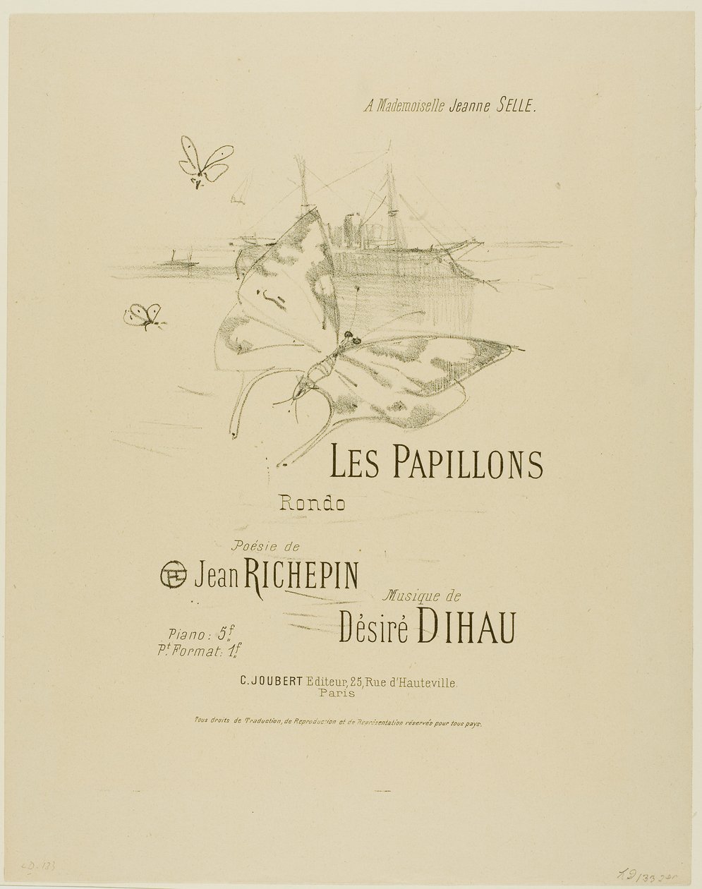 Perhoset, Désiré Dihaun Melodioista tekijältä Henri de Toulouse-Lautrec