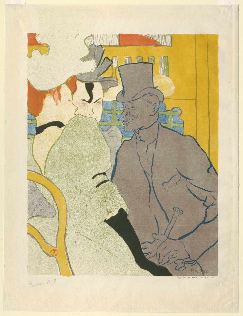 Englantilainen Moulin Rougessa tekijältä Henri de Toulouse-Lautrec