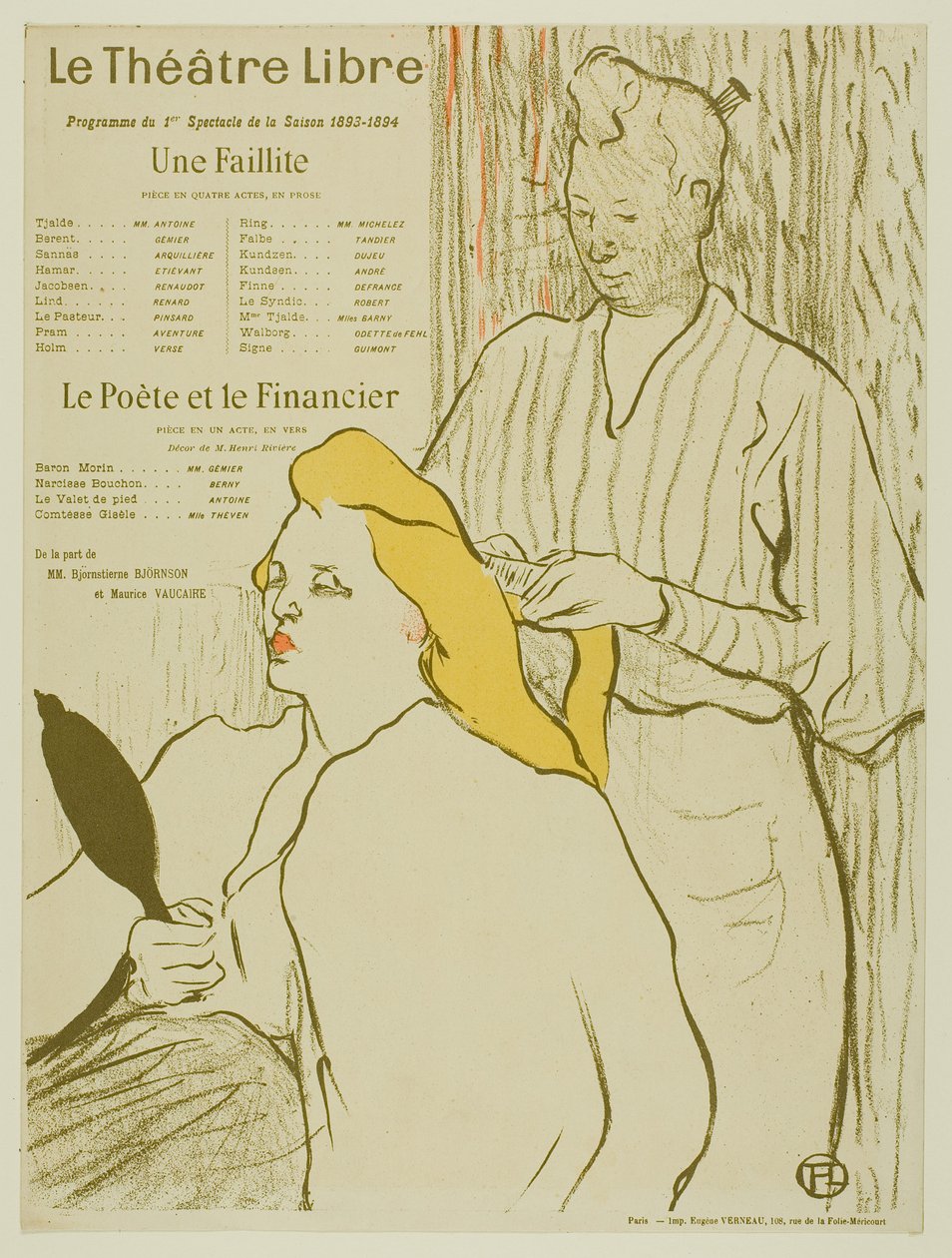 Kampaaja, ohjelma Théâtre Librelle tekijältä Henri de Toulouse-Lautrec