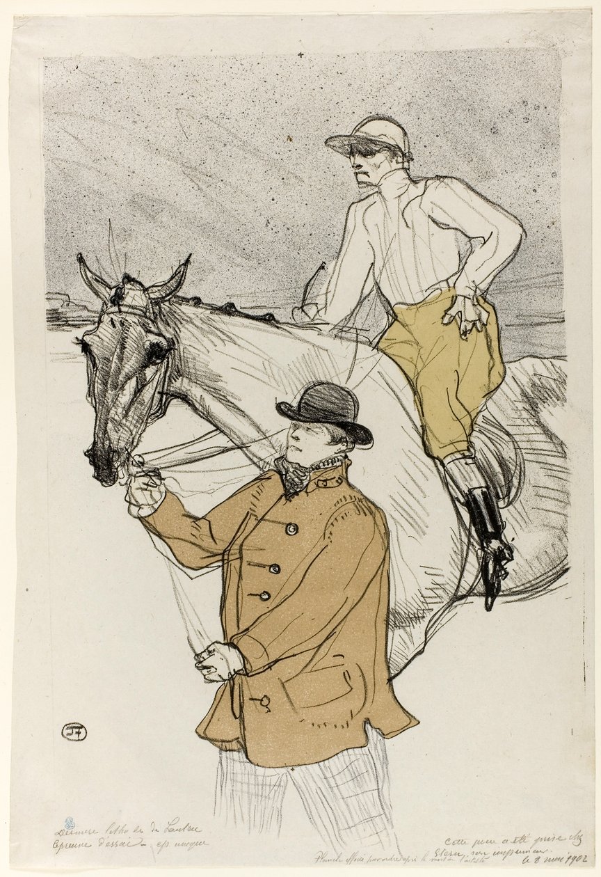 Jockey menossa postiin tekijältä Henri de Toulouse-Lautrec