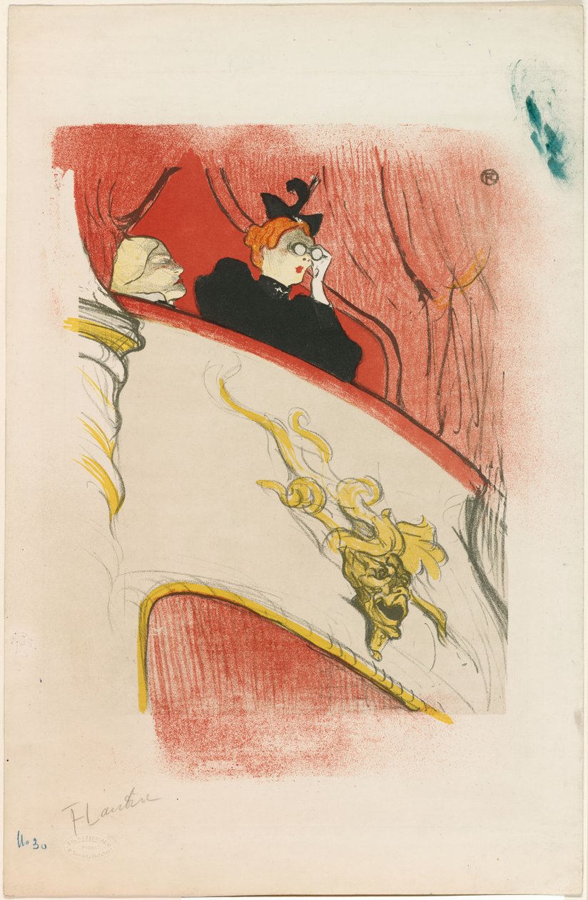 Loge kullatulla naamiolla tekijältä Henri de Toulouse-Lautrec