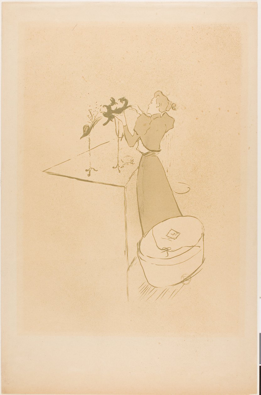 The Milliner, Renée Vert tekijältä Henri de Toulouse-Lautrec