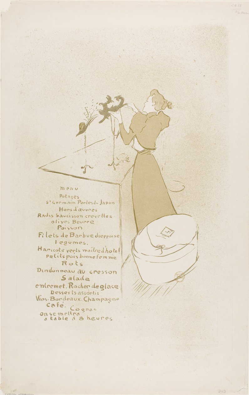 The Milliner, Renée Vert tekijältä Henri de Toulouse-Lautrec