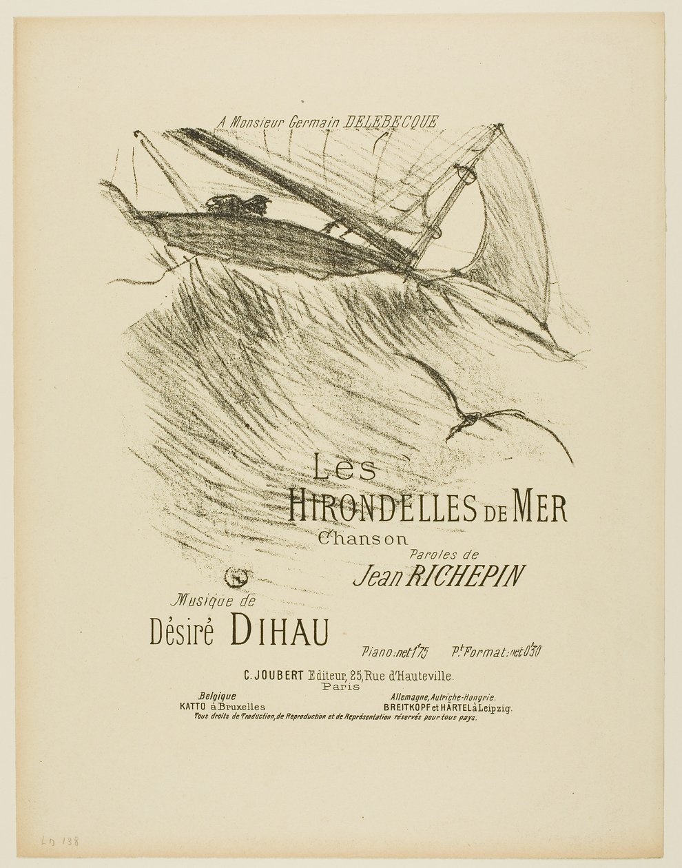 Meripääskyset, Désiré Dihaun Melodioista tekijältä Henri de Toulouse-Lautrec